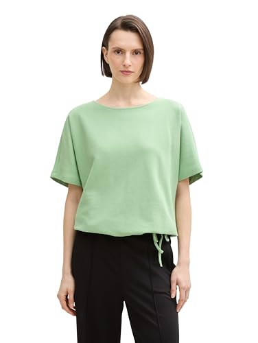 Tom Tailor Damen 1046819 T-Shirt, 37116-True Green, L von TOM TAILOR