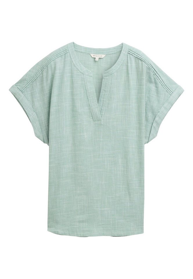 TOM TAILOR Kurzarmbluse Bluse dünnes Kurzarmshirt (1-tlg) von TOM TAILOR