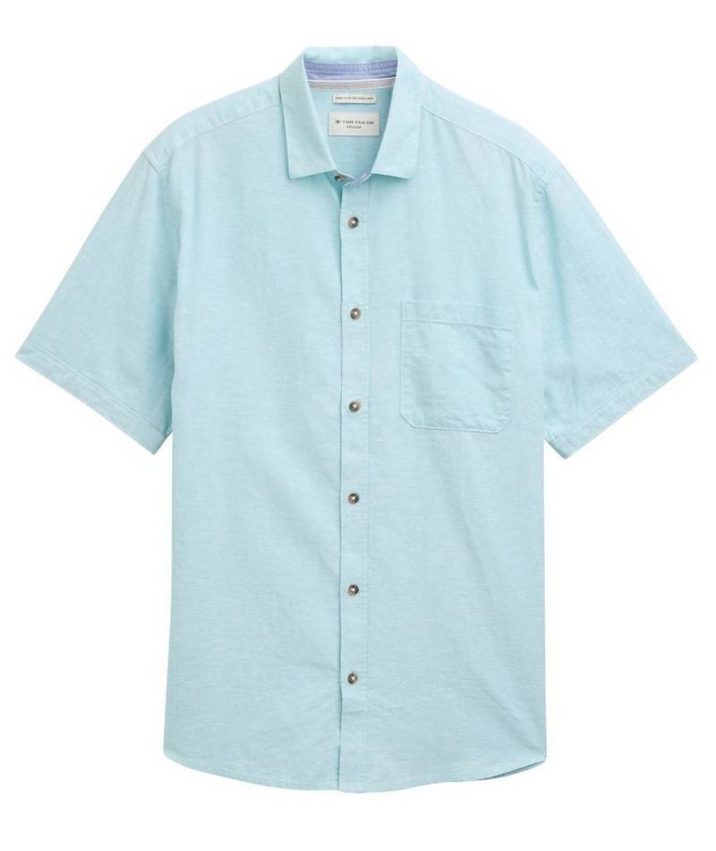 TOM TAILOR Kurzarmhemd COTTON LINEN SHIRT (1-tlg) von TOM TAILOR