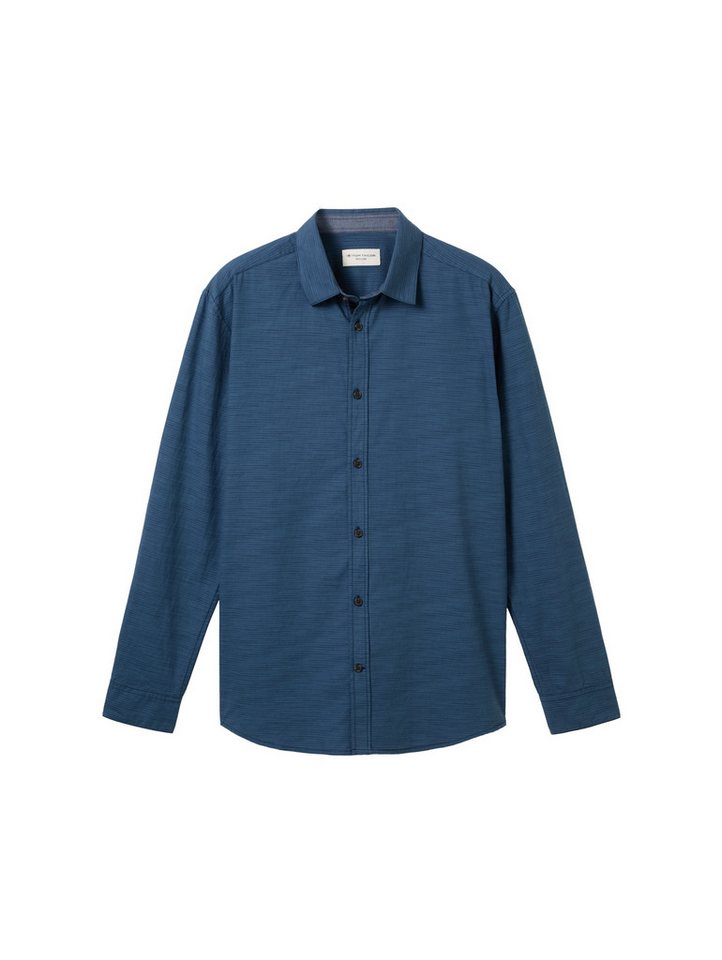TOM TAILOR Kurzarmshirt Regular Fit Hemd mit Struktur - Regular Fit von TOM TAILOR