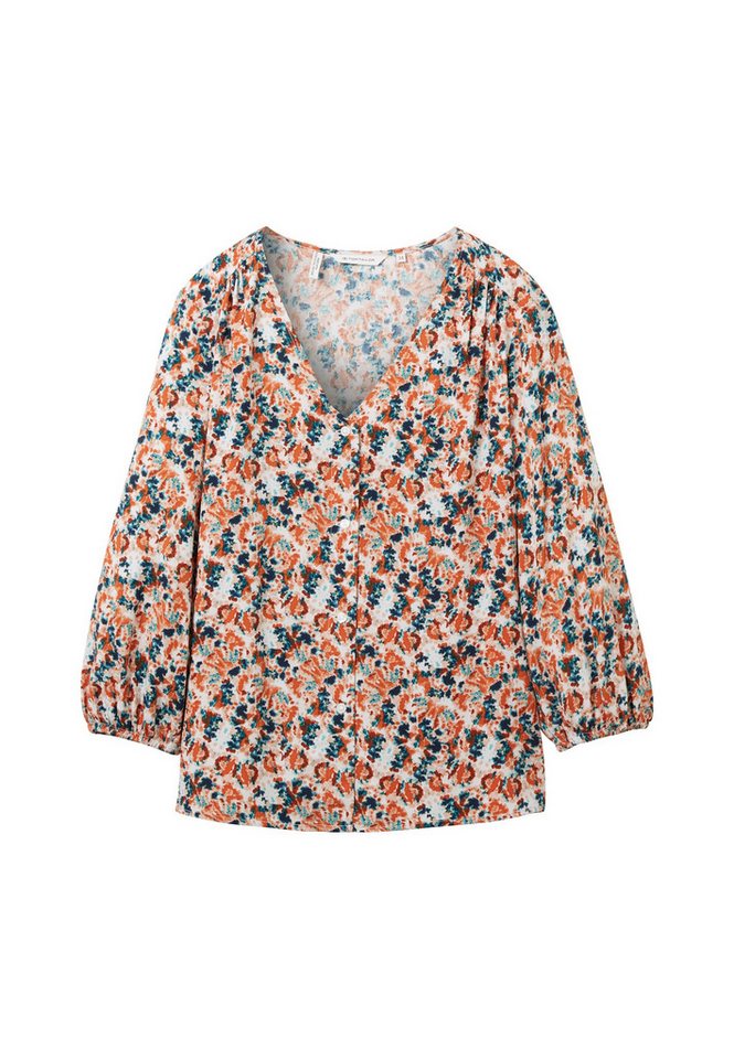 TOM TAILOR Langarmbluse Bluse Langarmhemd mit 3/4 Ärmeln und Loose Fit (1-tlg) von TOM TAILOR