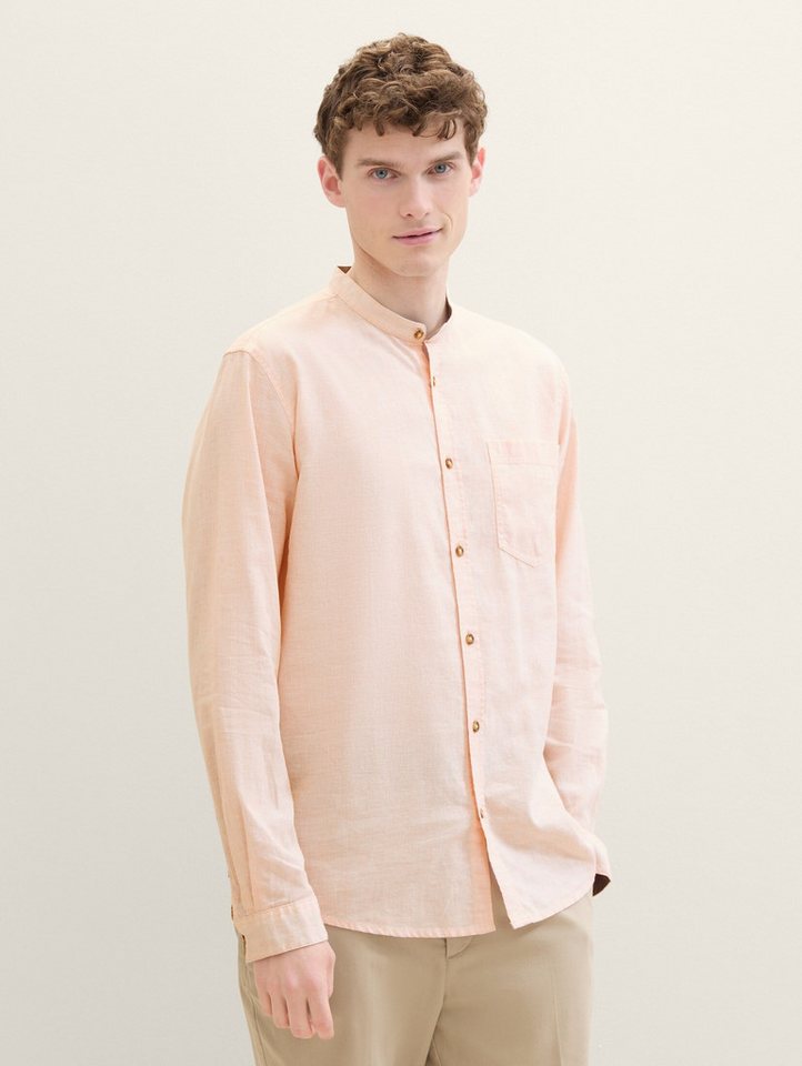 TOM TAILOR Langarmhemd Gestreiftes Hemd mit Manschetten von TOM TAILOR