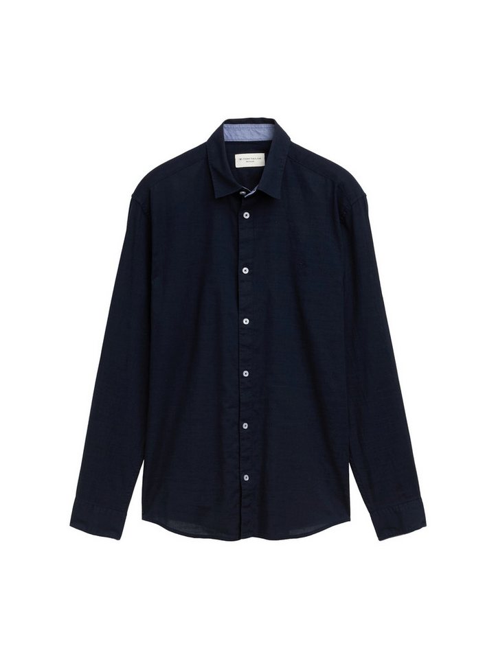 TOM TAILOR Langarmhemd Regular Fit Chambray Hemd von TOM TAILOR