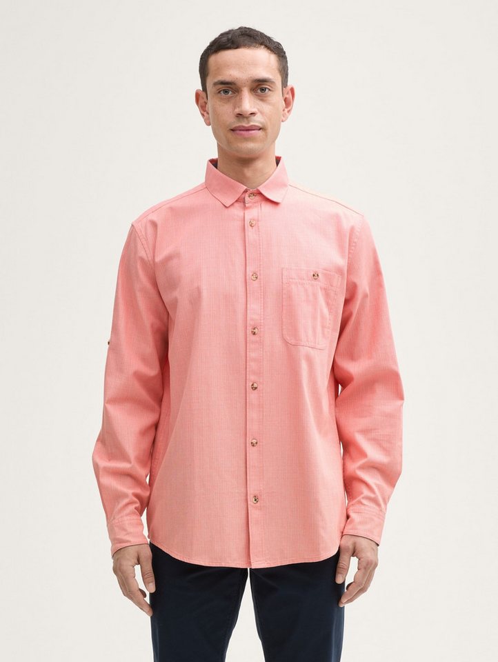 TOM TAILOR Langarmhemd Regular Fit Hemd mit verstellbarer Ärmellänge Regular Fit Hemd mit verstellbarer Ärmellänge von TOM TAILOR