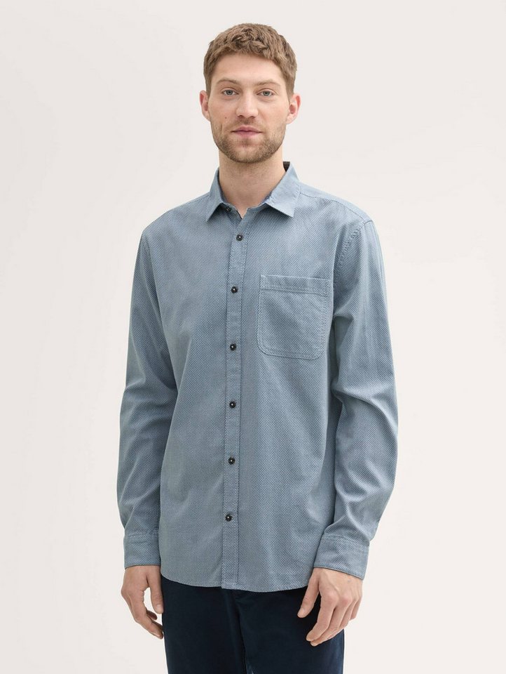 TOM TAILOR Langarmhemd Blusen & Shirts Strukturiertes Hemd mit Brusttasche von TOM TAILOR