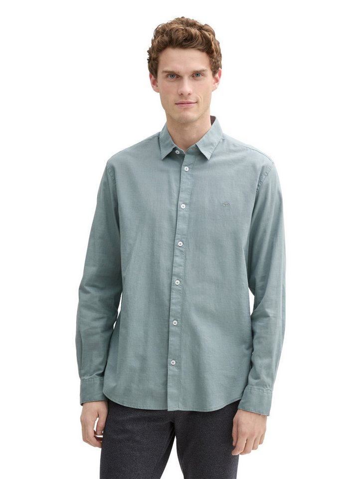 TOM TAILOR Langarmhemd mit Logo Stickerei von TOM TAILOR