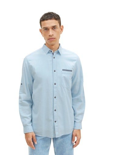 TOM TAILOR Langarmhemd aus feiner Chambray-Qualität von TOM TAILOR