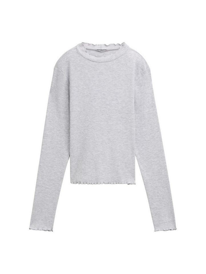 TOM TAILOR Langarmshirt Cropped Langarmshirt mit Bio-Baumwolle von TOM TAILOR