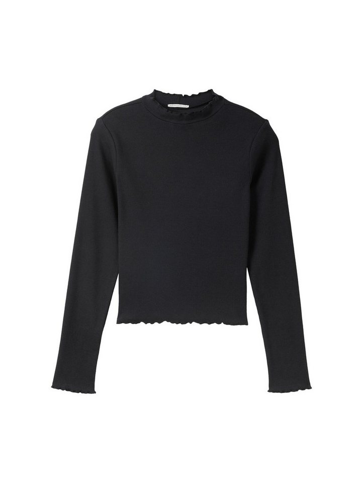 TOM TAILOR Langarmshirt Cropped Langarmshirt mit Bio-Baumwolle von TOM TAILOR