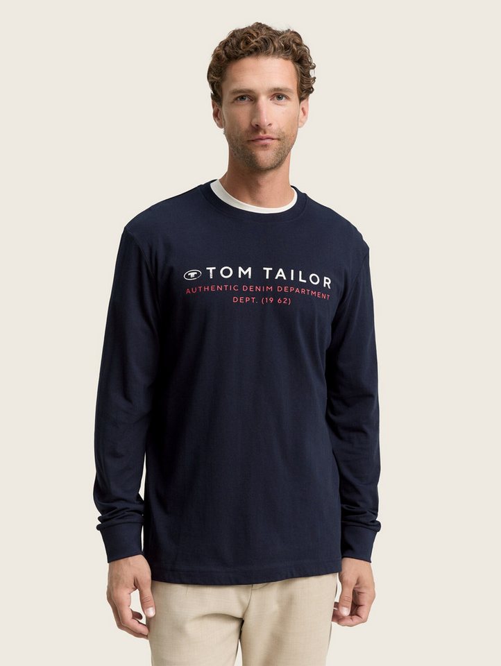 TOM TAILOR Langarmshirt Langarmshirt mit Logo-Print Langarmshirt mit Logo-Print von TOM TAILOR