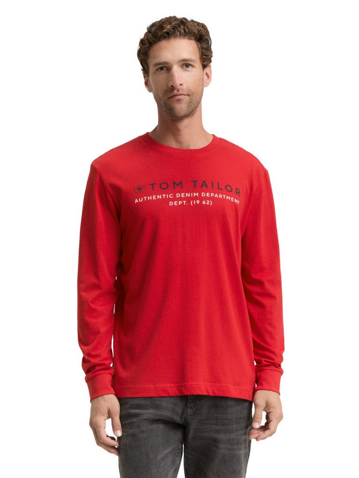 TOM TAILOR Langarmshirt mit Logo Print von TOM TAILOR