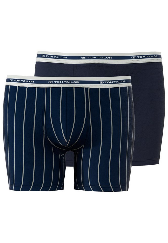TOM TAILOR Lange Unterhose Kentucky (2-St) bequem, eng, elastisch, atmungsaktiv, Baumwollmix, Logobund von TOM TAILOR