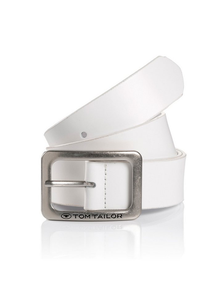 TOM TAILOR Ledergürtel TTEVE 4 cm breiter Damen Ledergürtel, kalssiches Must-Have von TOM TAILOR