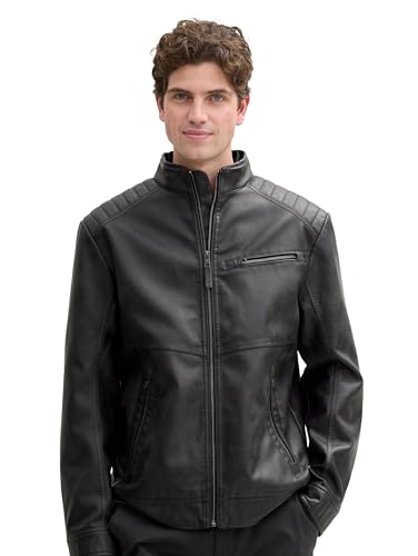 TOM TAILOR Lightweight Steppmantel mit wasserabweisender Funktion, deep black, M von TOM TAILOR