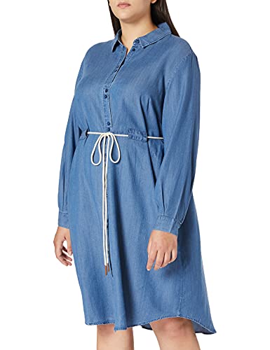 TOM TAILOR MY TRUE ME Damen Plussize Jeans Blusenkleid 1024848, 10110 - Blue Denim, 54 Große Größen von TOM TAILOR