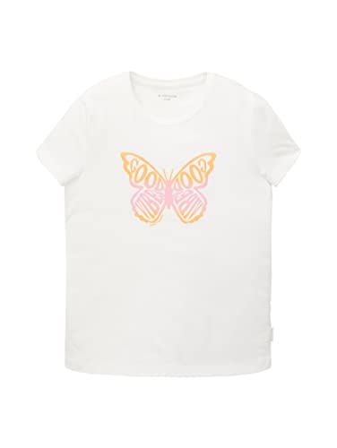 TOM TAILOR Mädchen 1036079 Kinder T-Shirt, 10315 - Whisper White, 128 von TOM TAILOR