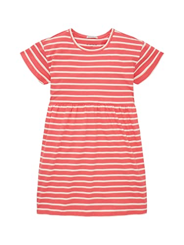 TOM TAILOR Mädchen 1036096 Kinder Kleid, 31679 - Pink Off White Orange Stripe, 104-110 von TOM TAILOR