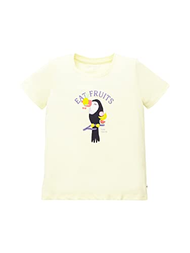 TOM TAILOR Mädchen 1036106 Kinder T-Shirt mit Print, 31661-Smart Yellow, 92/98 von TOM TAILOR