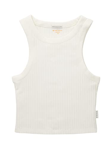 TOM TAILOR Mädchen 1036158 Kinder Tanktop mit Rippsstruktur, 10315-Whisper White, 176 von TOM TAILOR