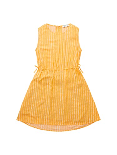 TOM TAILOR Mädchen 1036164 Kinder Kleid mit Streifen & Bindedetail, 31696-Orange Tie Dye Stripe, 158 von TOM TAILOR