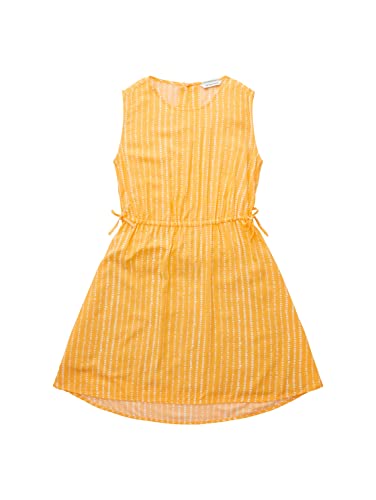 TOM TAILOR Mädchen 1036164 Kinder Kleid mit Streifen & Bindedetail, 31696-Orange Tie Dye Stripe, 176 von TOM TAILOR