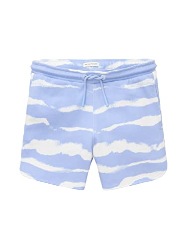 TOM TAILOR Mädchen 1036423 Kinder Bermuda Sweatpants Shorts, 31720 - Blue Heron Tie Dye Stripe, 152 von TOM TAILOR