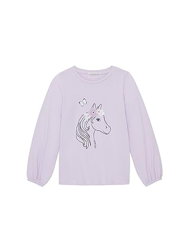 TOM TAILOR Mädchen 1037420 Langarmshirt mit Print, 29349-lilac Sky, 92/98 von TOM TAILOR