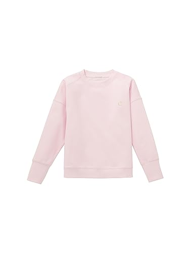 TOM TAILOR Mädchen 1037770 Sweatshirt mit Smiley-Stickerei, 32267-sweet pink, 152 von TOM TAILOR