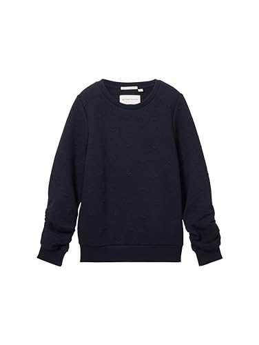 TOM TAILOR Mädchen 1037944 Sweatshirt mit Raffarm, 10668-sky Captain Blue, 116/122 von TOM TAILOR