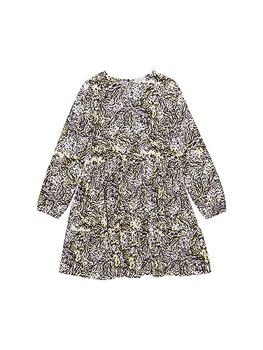 TOM TAILOR Mädchen 1038016 Kleid mit Muster, 32502-spotted Purple Lime Print, 152 von TOM TAILOR