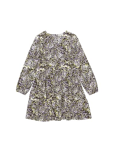 TOM TAILOR Mädchen 1038016 Kleid mit Muster, 32502-spotted Purple Lime Print, 134 von TOM TAILOR