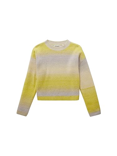 TOM TAILOR Mädchen 1038024 Pullover mit Streifen, 32625-lime Purple Gradient Knit, 128 von TOM TAILOR