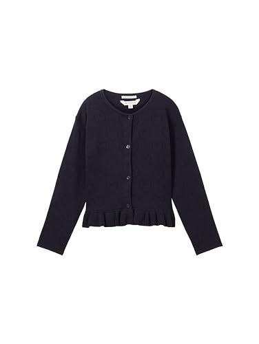 TOM TAILOR Mädchen 1038107 Cardigan mit Muster & Volant, 10668-sky Captain Blue, 116/122 von TOM TAILOR