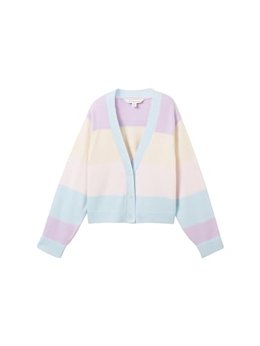 TOM TAILOR Mädchen 1038229 Cardigan mit Streifen, 32377-big Multicolor Stripe, 116/122 von TOM TAILOR