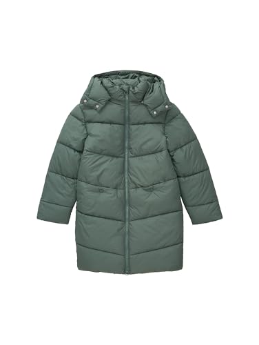 TOM TAILOR Mädchen 1038496 Longstyle Puffer Wintermantel, 19643-green dust, 152 von TOM TAILOR