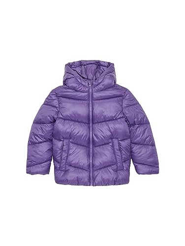 TOM TAILOR Mädchen 1038502 Shiny Puffer Winterjacke mit Kapuze, 32266-dark Lavender, 104-110 von TOM TAILOR