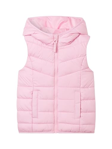 TOM TAILOR Mädchen Kinder Lightweight Steppweste mit Ohren, 35247 - Fresh Summertime Pink, 116/122 von TOM TAILOR