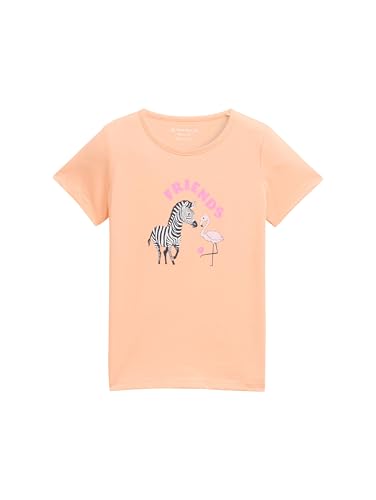 TOM TAILOR Mädchen 1046291 T-Shirt, 37758-Peach Bloom, 116/122 von TOM TAILOR