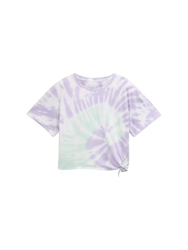 TOM TAILOR Mädchen 1046370 T-Shirt, 37847-Lilac Mint Batik Design, 152 von TOM TAILOR