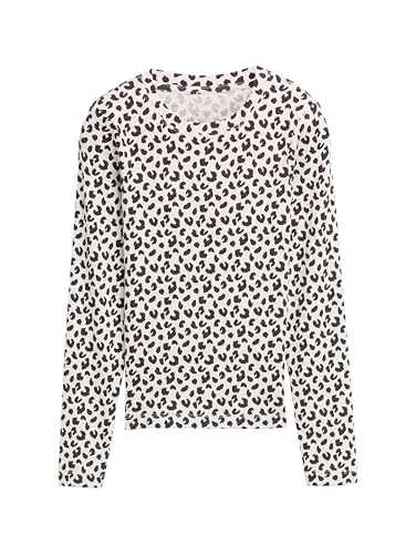 TOM TAILOR Mädchen 1047369 Longsleeve T-Shirt, 38849-Ecru Mini Leopard Design, 164 von TOM TAILOR