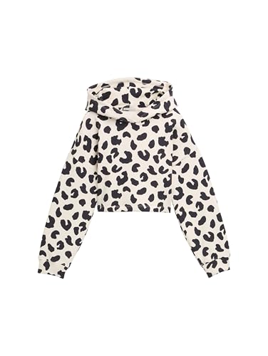 TOM TAILOR Mädchen 1047372 Sweatshirt, 38839-Ecru Leopard Design, 176 von TOM TAILOR