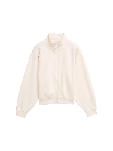 TOM TAILOR Mädchen 1047375 Sweatjacke, 10348-Gardenia White, 140 von TOM TAILOR