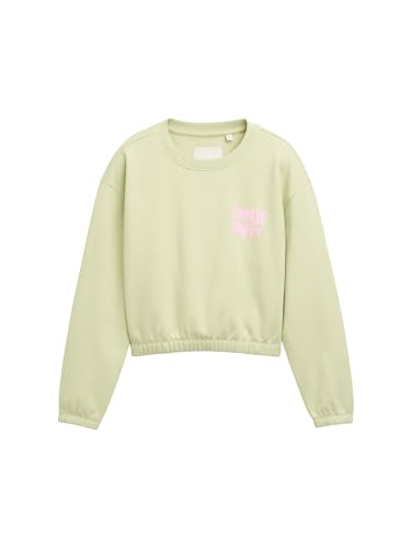 TOM TAILOR Mädchen 1047390 Sweatshirt, 38350-Seed Green, 140 von TOM TAILOR