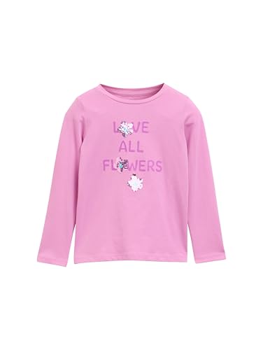 TOM TAILOR Mädchen 1047432 Longsleeve T-Shirt, 38339-Flashy Mauve, 116-122 von TOM TAILOR
