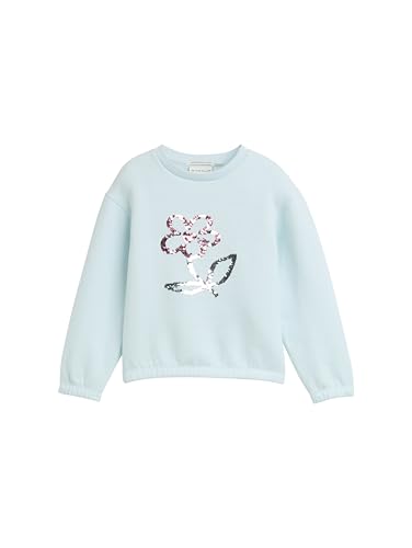 TOM TAILOR Mädchen 1047437 Sweatshirt, 38340-Quiet Light Blue, 104-110 von TOM TAILOR