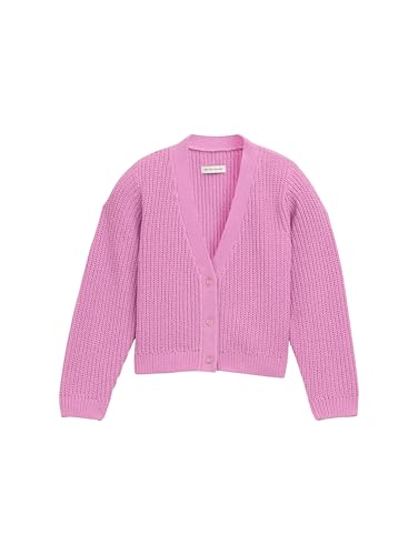 TOM TAILOR Mädchen 1047463 Cardigan Strickjacke, 38339-Flashy Mauve, 128-134 von TOM TAILOR