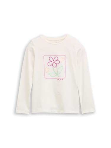 TOM TAILOR Mädchen 1048306 Longsleeve T-Shirt, 12906-Wool White, 116-122 von TOM TAILOR