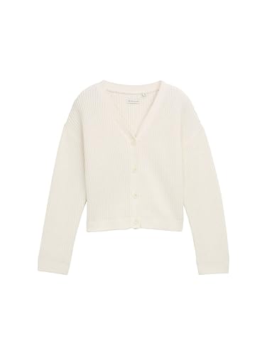 TOM TAILOR Mädchen 1048311 Cardigan Strickjacke, 12906-Wool White, 164 von TOM TAILOR