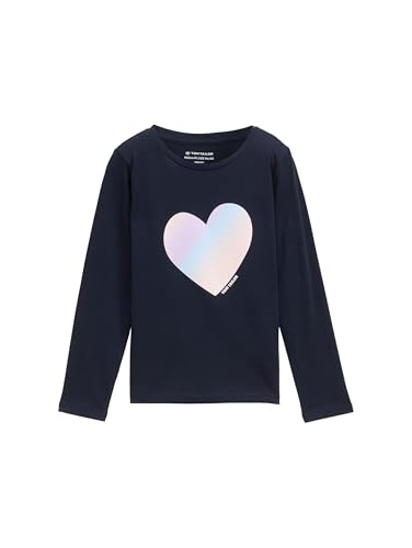 TOM TAILOR Mädchen 1049282 Longsleeve T-Shirt, 10668-Sky Captain Blue, 128-134 TOM TAILOR Mädchen 1049282 Longsleeve T-Shirt, 10668-Sky Captain Blue, 128-134 von TOM TAILOR