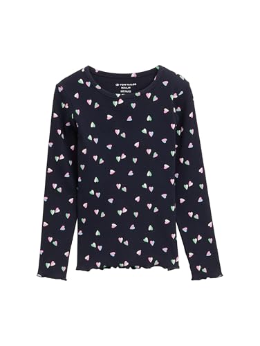TOM TAILOR Mädchen 1049283 Longsleeve T-Shirt, 39332-Mini Heart Design, 128-134 TOM TAILOR Mädchen 1049283 Longsleeve T-Shirt, 39332-Mini Heart Design, 128-134 von TOM TAILOR